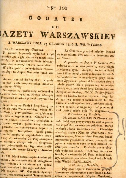 artykuł z gazety warszawskiej